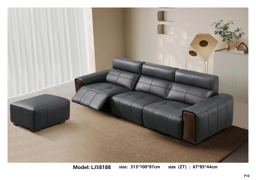Bộ sofa da bò chỉnh điện nhập khẩu LJ58188