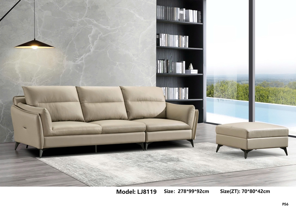 Bộ sofa da bò nhập khẩu LJ8119