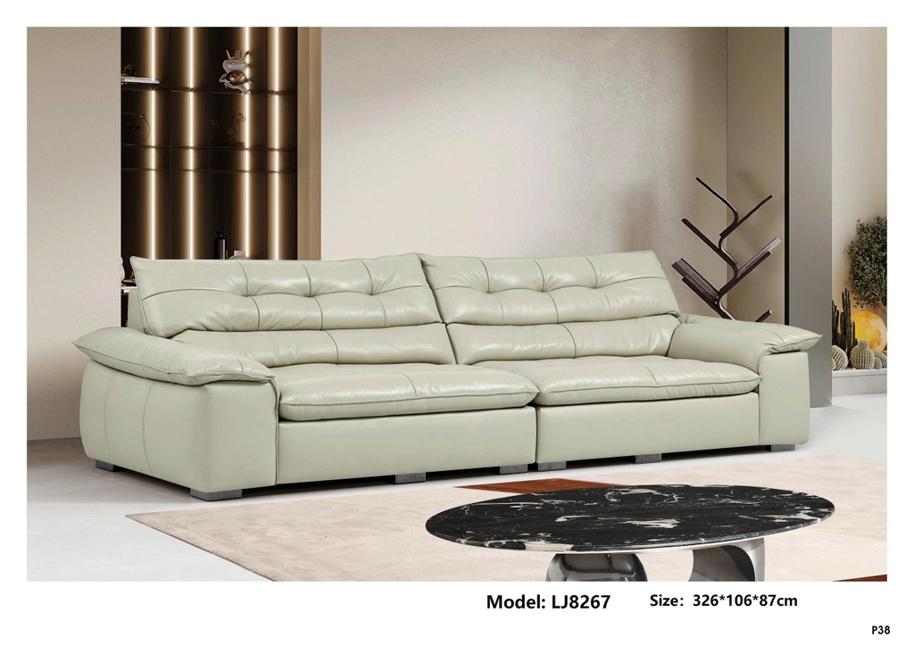 Bộ sofa da bò nhập khẩu LJ8267