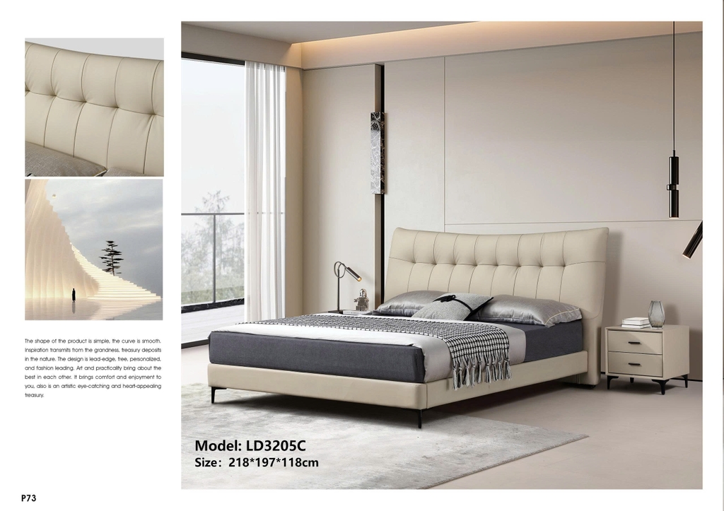 Giường da nhập khẩu LD3205C