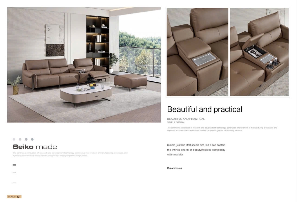 Bộ sofa da chỉnh điện nhập khẩu SA9031