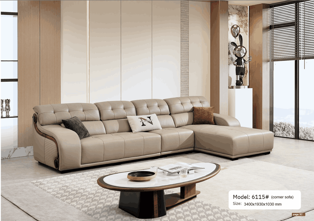 Bộ sofa nhập khẩu da sinh thái M6115