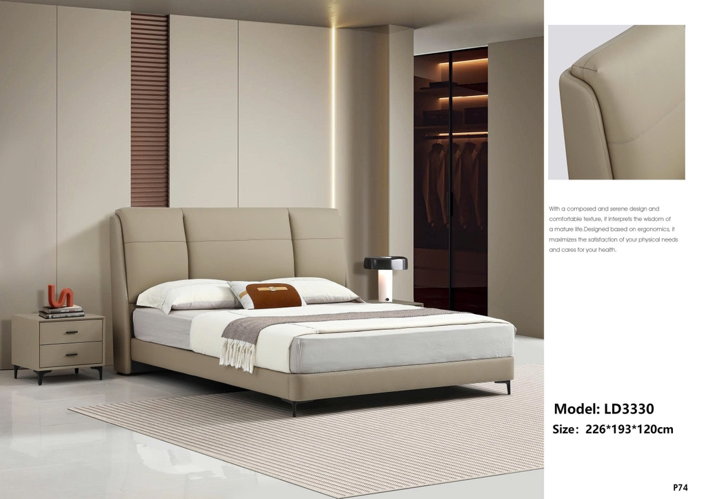 Giường da nhập khẩu LD3330