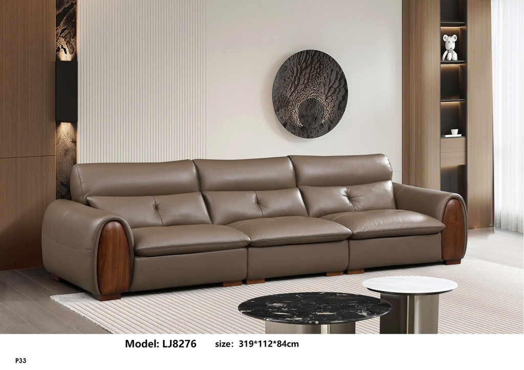 Bộ sofa da bò nhập khẩu LJ8276