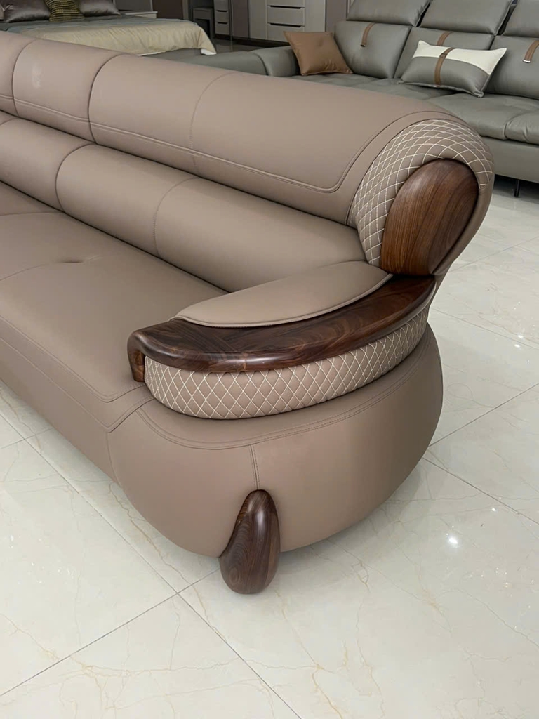 Bộ sofa da bò nhập khẩu SG523