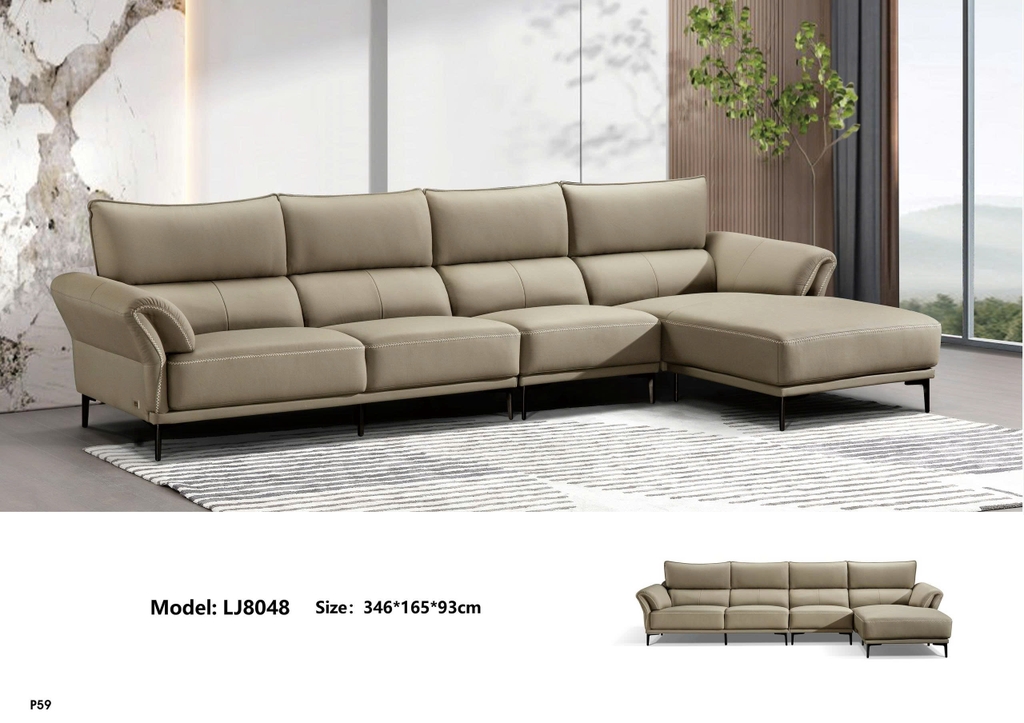 Bộ sofa da bò nhập khẩu LJ8048
