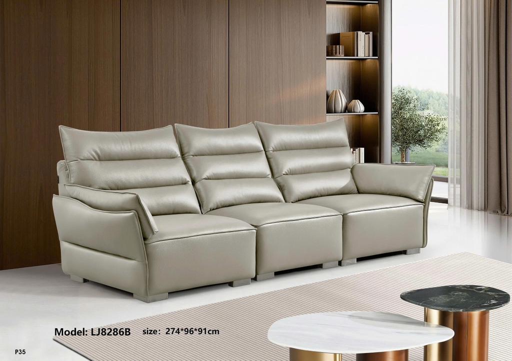Bộ sofa da bò nhập khẩu LJ8286B