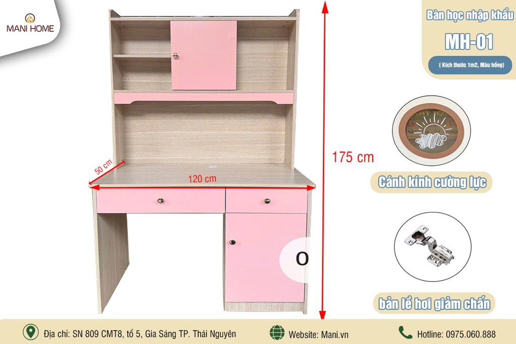 BÀN HỌC NHẬP KHẨU MH01 (1m2)