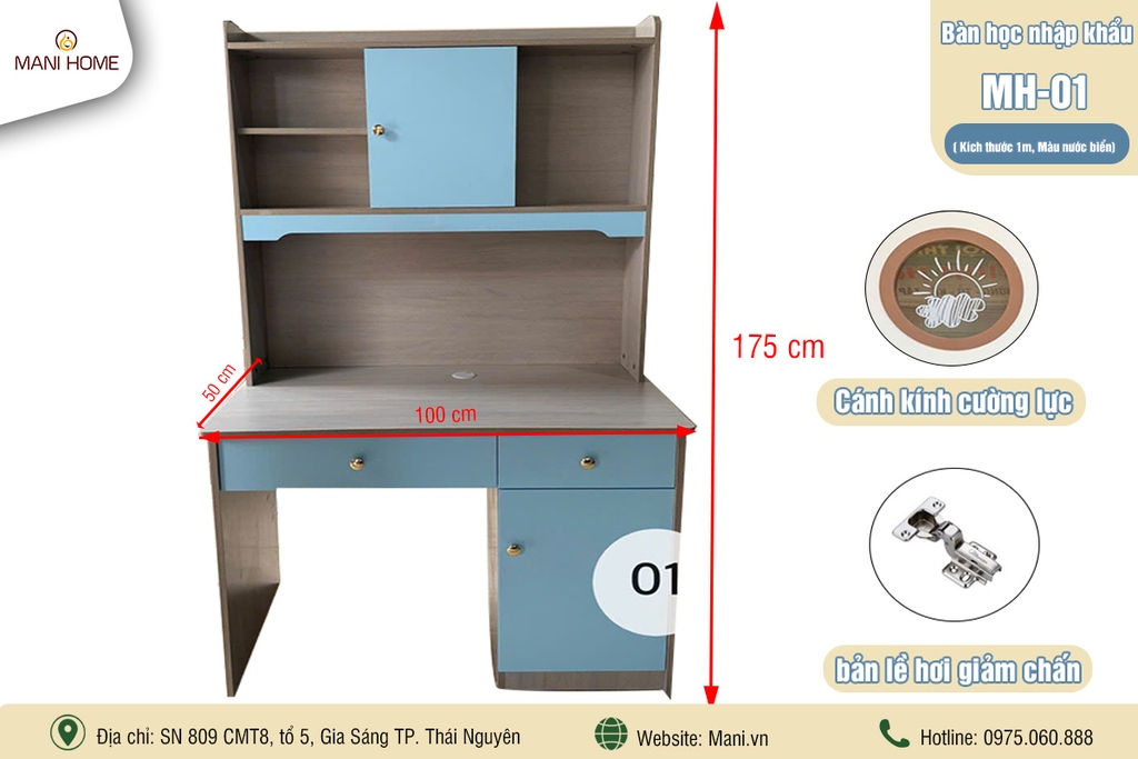 BÀN HỌC NHẬP KHẨU MH01 (1m2)