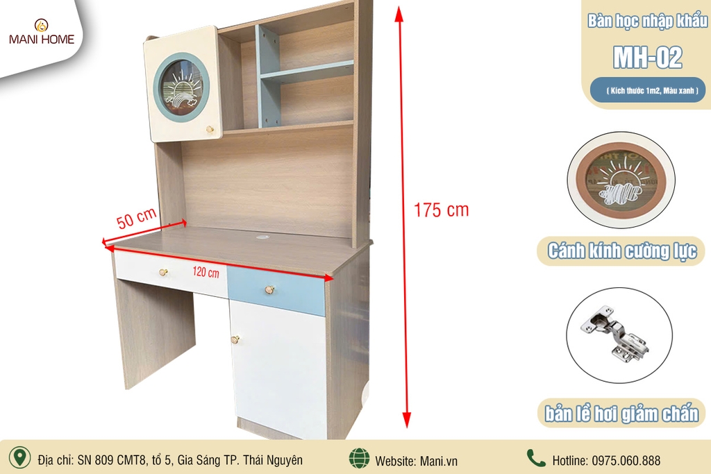BÀN HỌC NHẬP KHẨU MH02 (1m2)