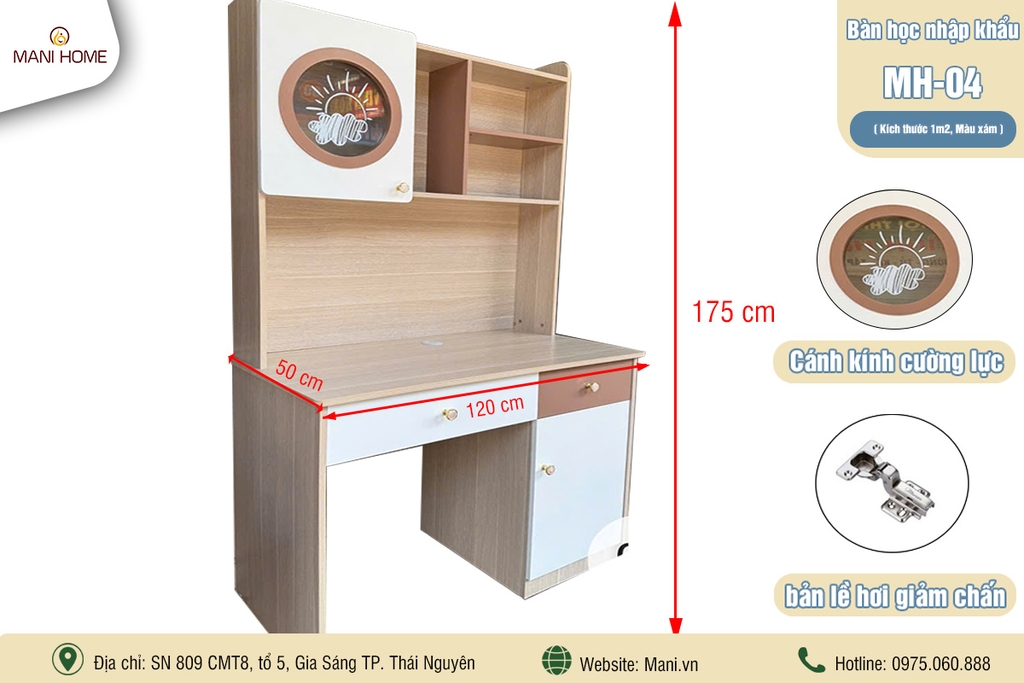 BÀN HỌC NHẬP KHẨU MH02 (1m2)