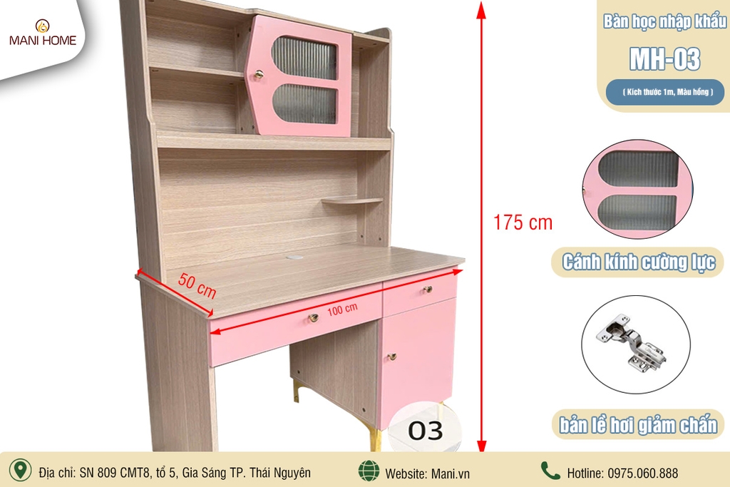 BÀN HỌC NHẬP KHẨU MH03 (1m)