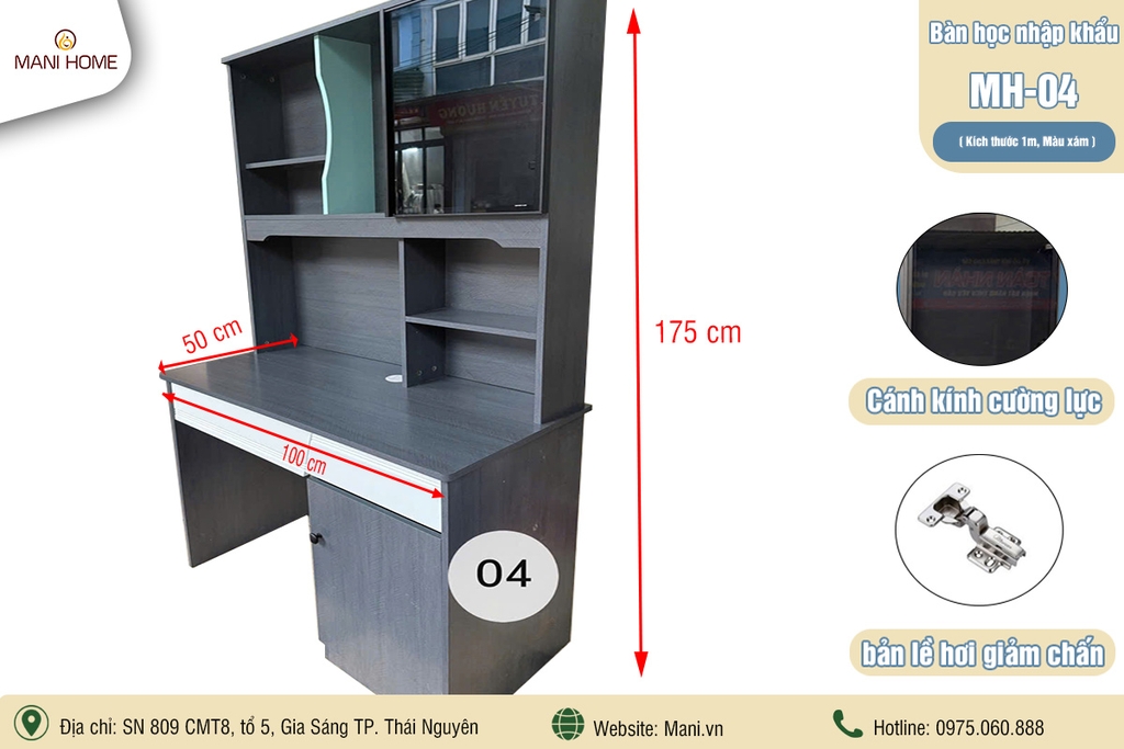 BÀN HỌC NHẬP KHẨU MH04 (1m)