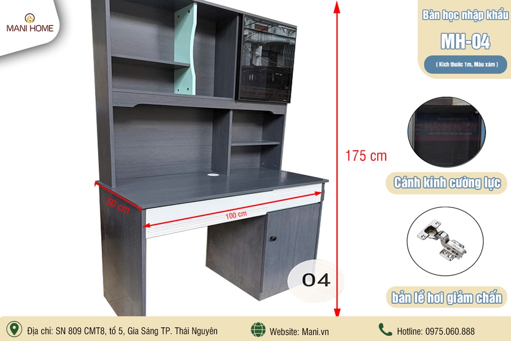 BÀN HỌC NHẬP KHẨU MH04 (1m)