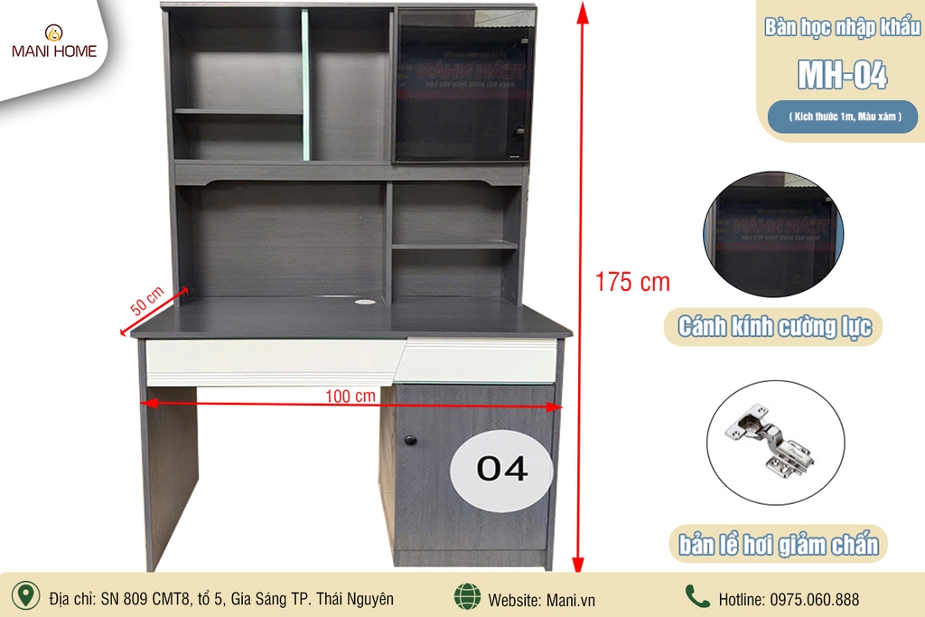 BÀN HỌC NHẬP KHẨU MH04 (1m)