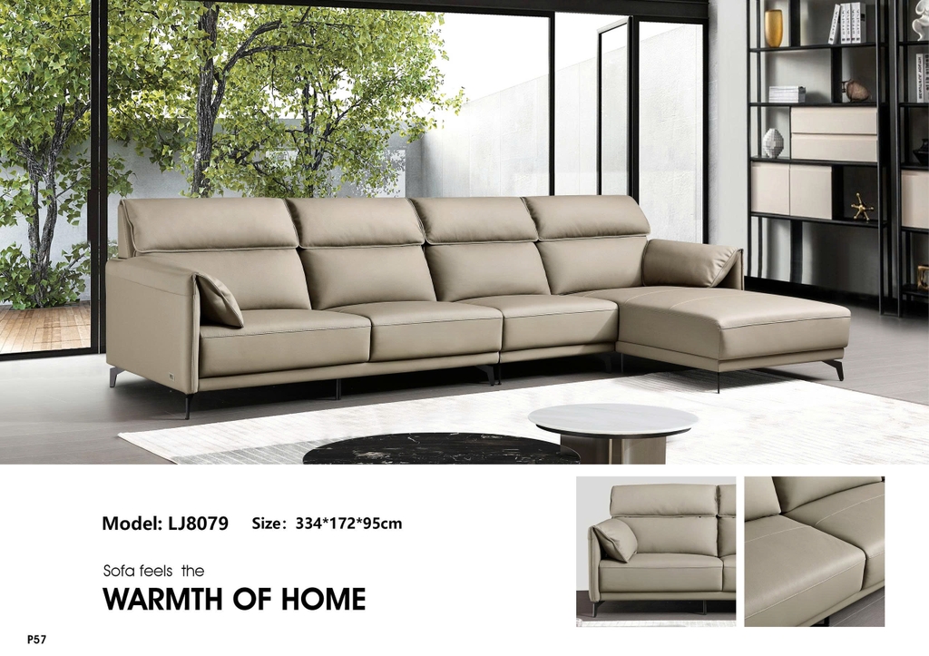 Bộ sofa da bò nhập khẩu  LJ8079