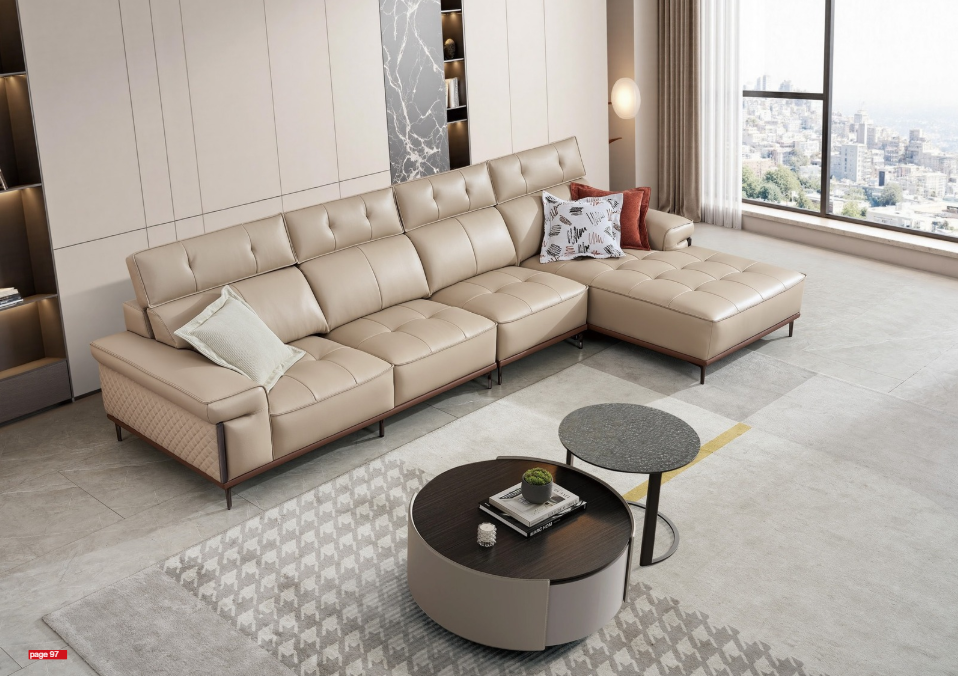 Bộ sofa nhập khẩu da sinh thái M6113