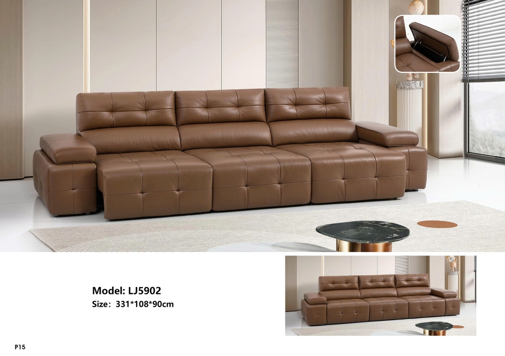 Bộ sofa da nhập khẩu LJ5902