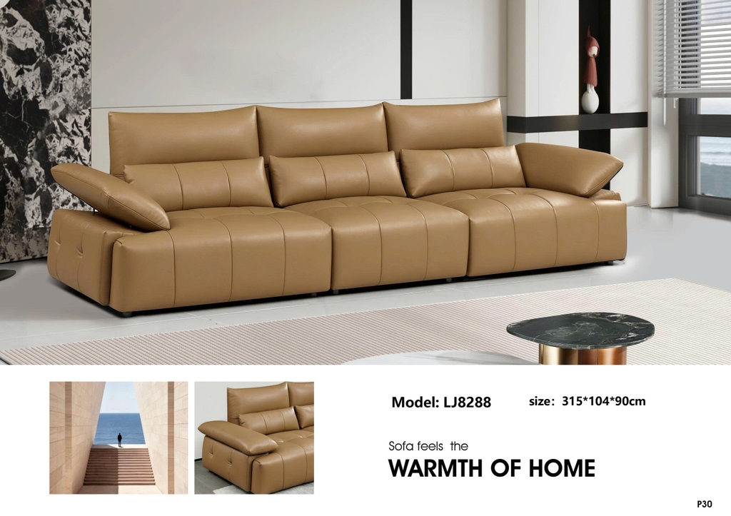 Bộ sofa da bò nhập khẩu LJ8288