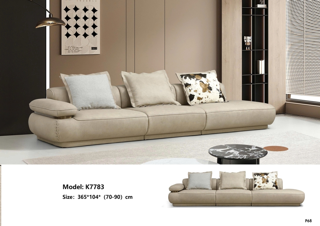 Bộ sofa da bò nhập khẩu K7783