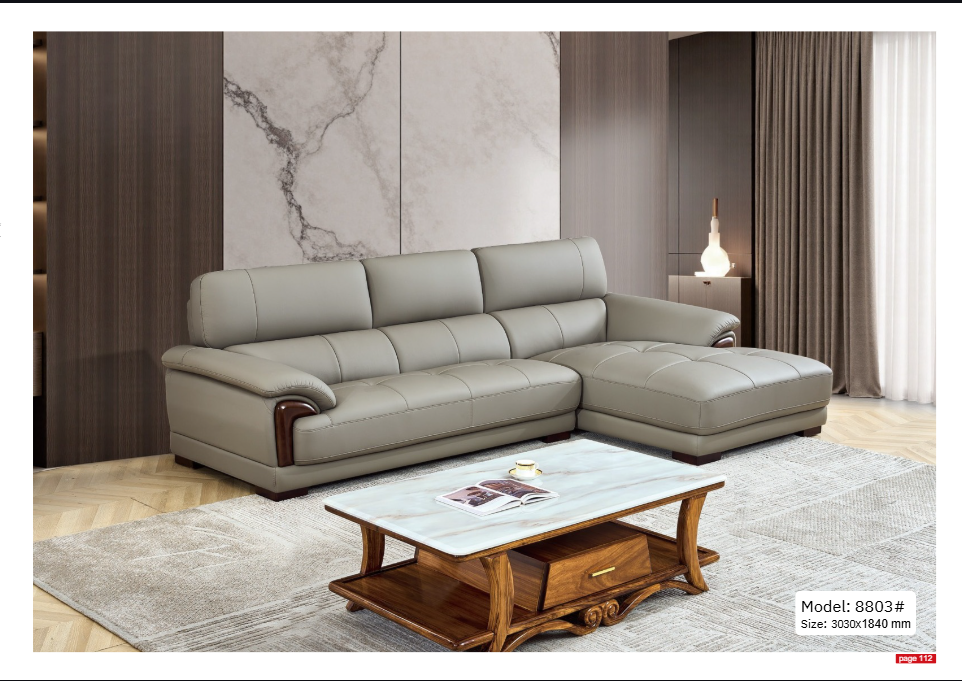Bộ sofa nhập khẩu da siêu sợi M8803