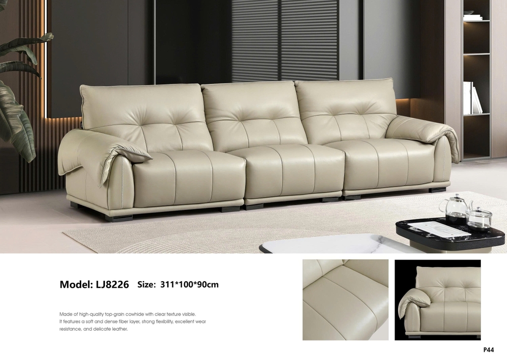 Bộ sofa da bò nhập khẩu LJ8226