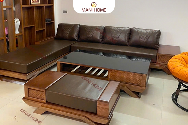BỘ SOFA GÓC L GỖ SỒI  GC401