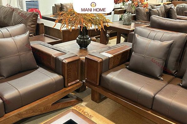 BỘ SOFA GỖ SỒI CAO CẤP MTKC033