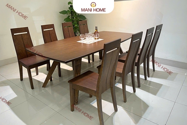 BỘ BÀN ĂN GỖ SỒI CAO CẤP 6 GHẾ GV010.M2 – MTK H012.M1