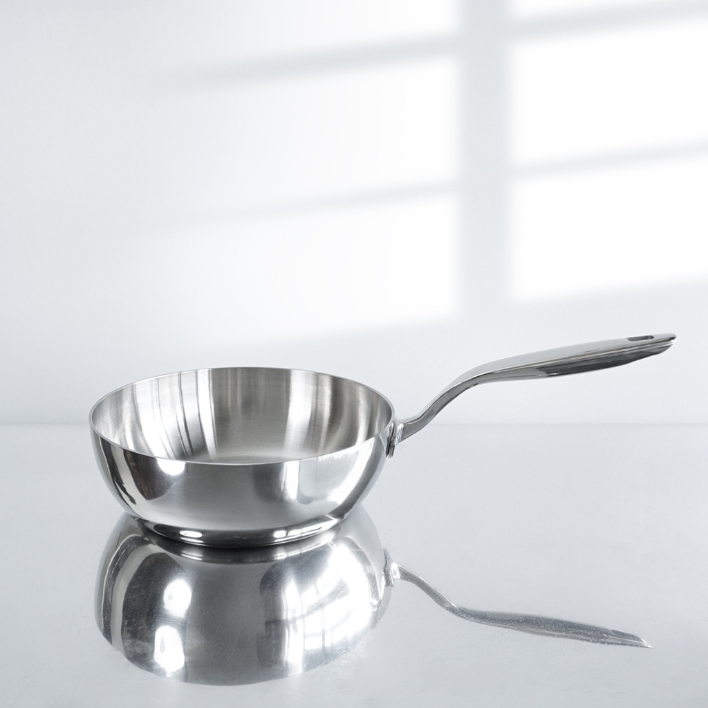Chảo inox 316 đúc liền khối, sâu lòng, size 24cm