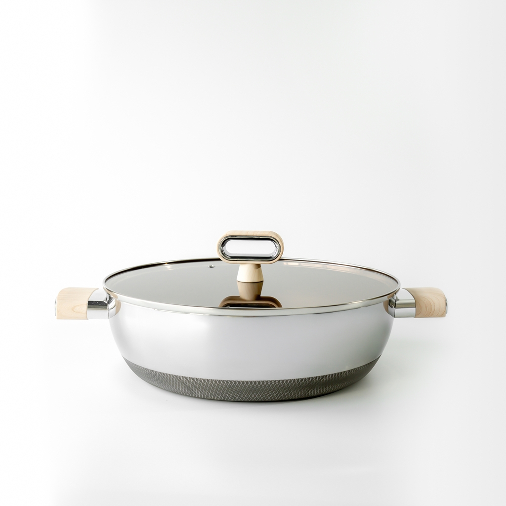 Nồi lẩu siêu chống dính Titanium Aura, size 30 cm, 2 quai