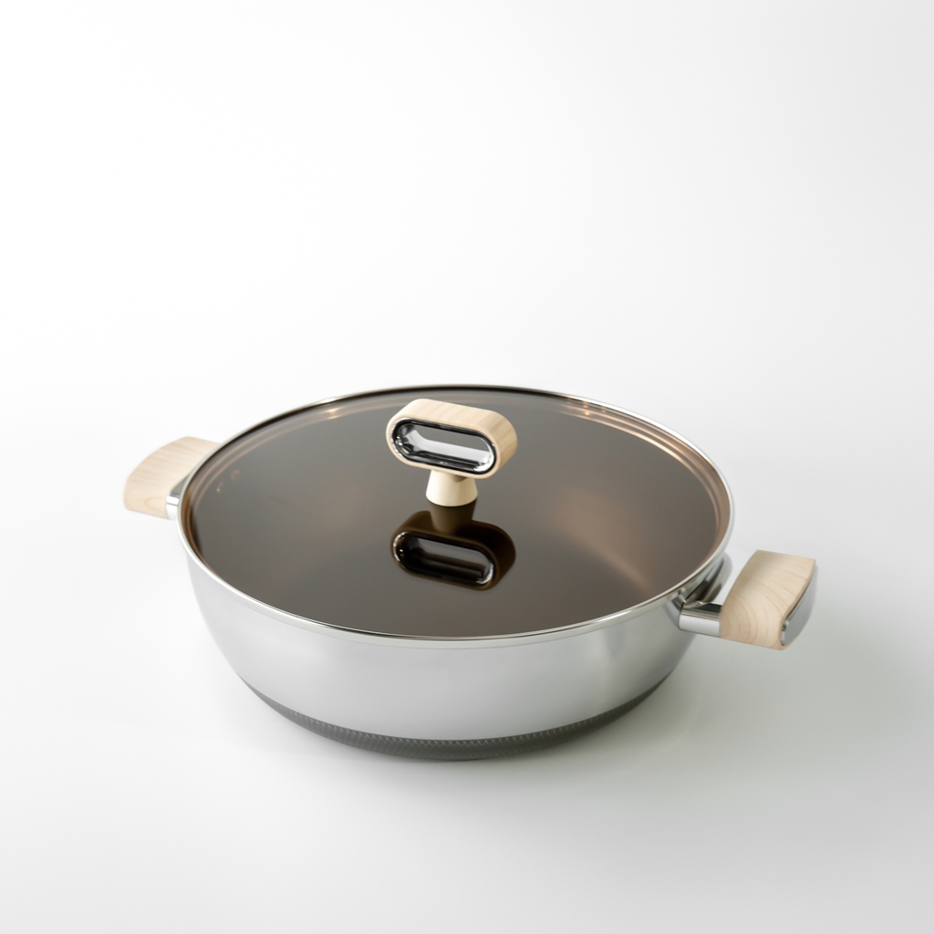 Nồi lẩu siêu chống dính Titanium Aura, size 30 cm, 2 quai