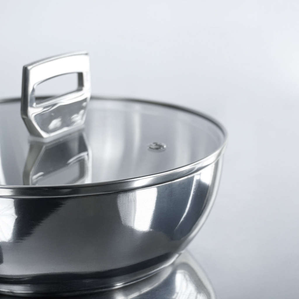 Chảo inox 316 đúc liền khối, sâu lòng, size 20cm