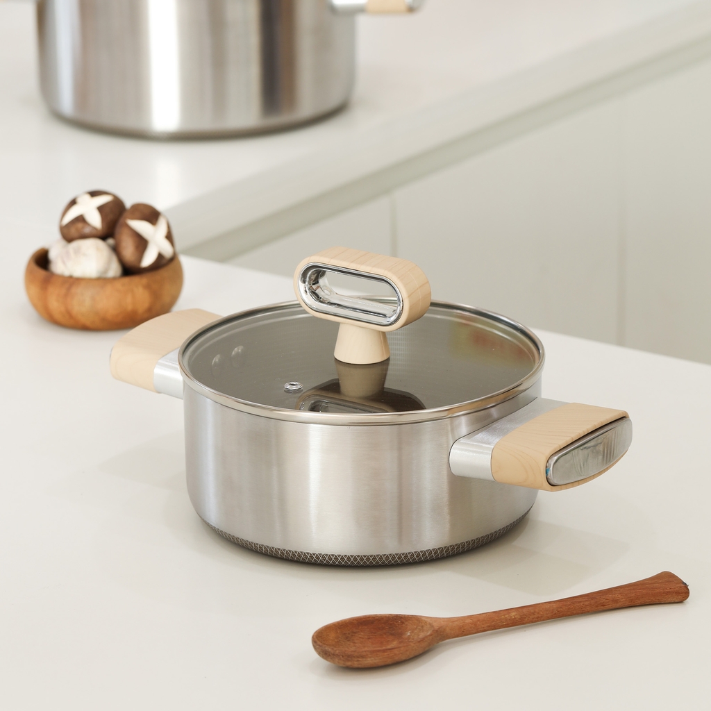 Bộ nồi Titanium Aura, siêu chống dính, 3 size đủ nhu cầu