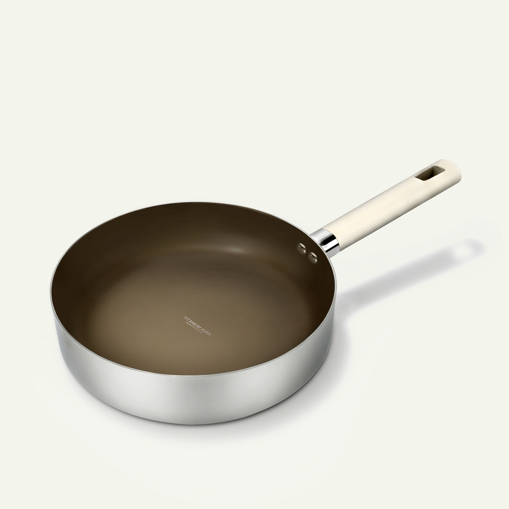 Chảo rán chống dính Titanium Aura 26 cm thành đứng