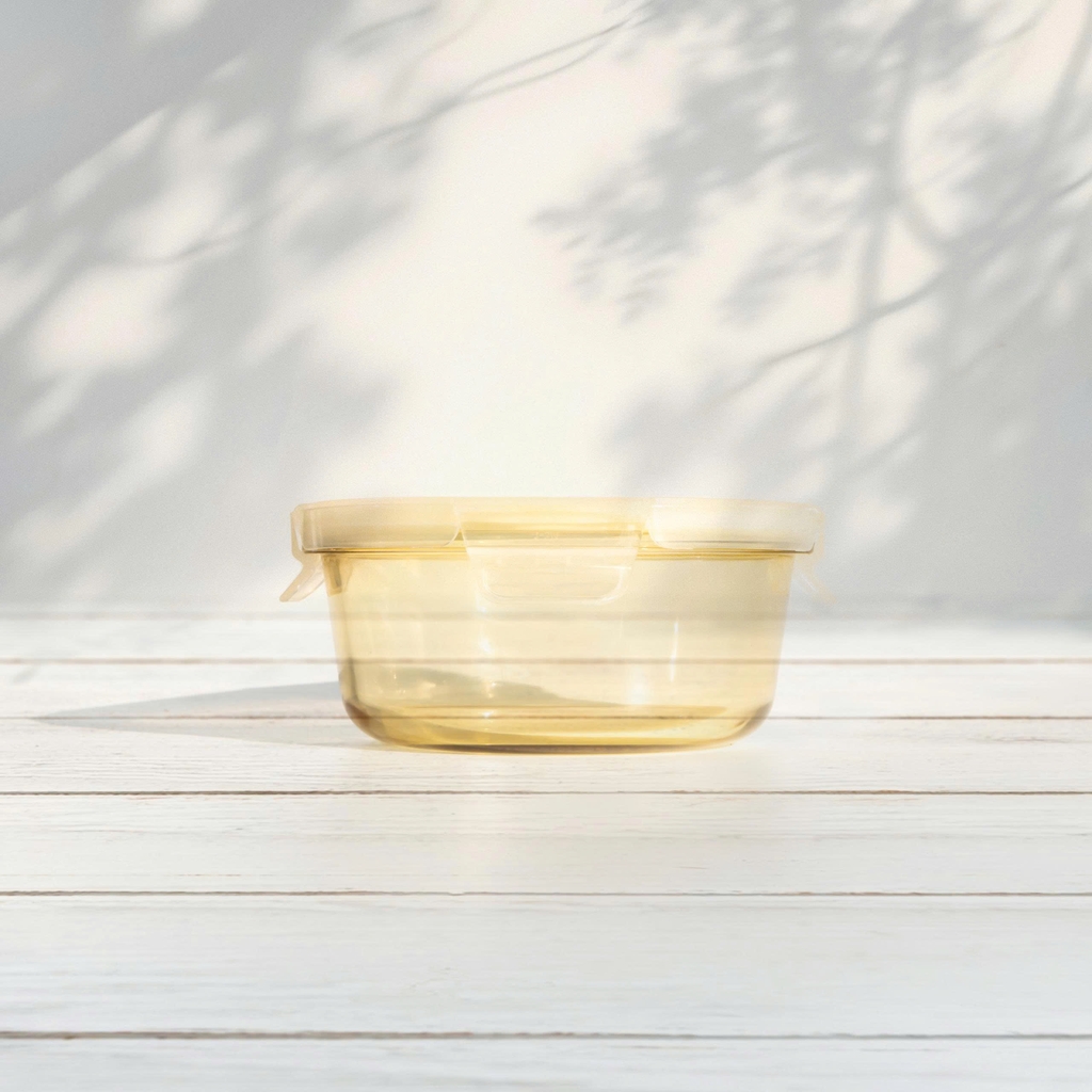 Bộ hộp cơm hổ phách và phụ kiện túi, đũa muỗng