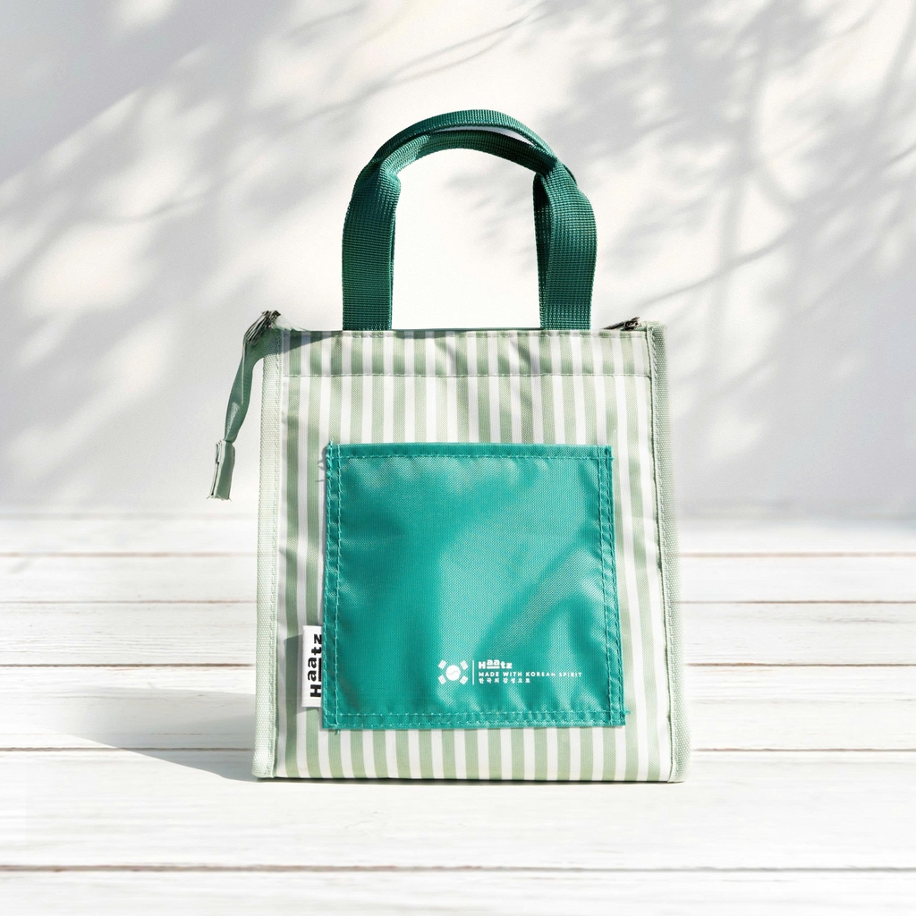 Bộ hộp cơm hổ phách và phụ kiện túi, đũa muỗng