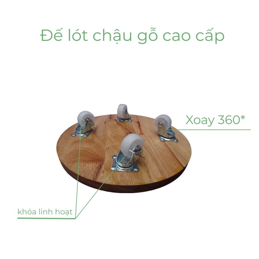 Đế lót để chậu cây có bánh xe cao cấp