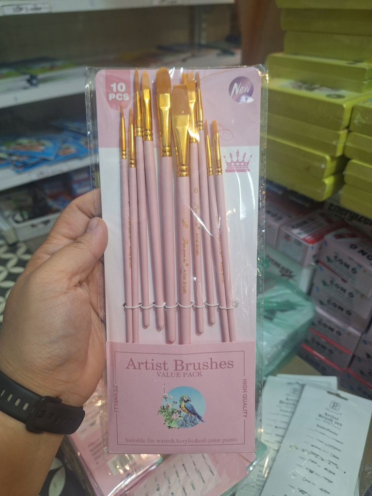 Vỉ cọ vẽ 10 cây