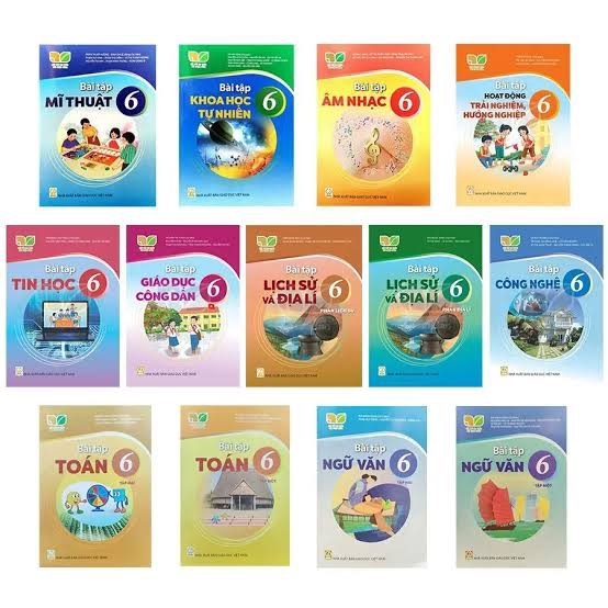 Bộ sách giáo khoa lớp 6 + BT môn chính (16 quyển)