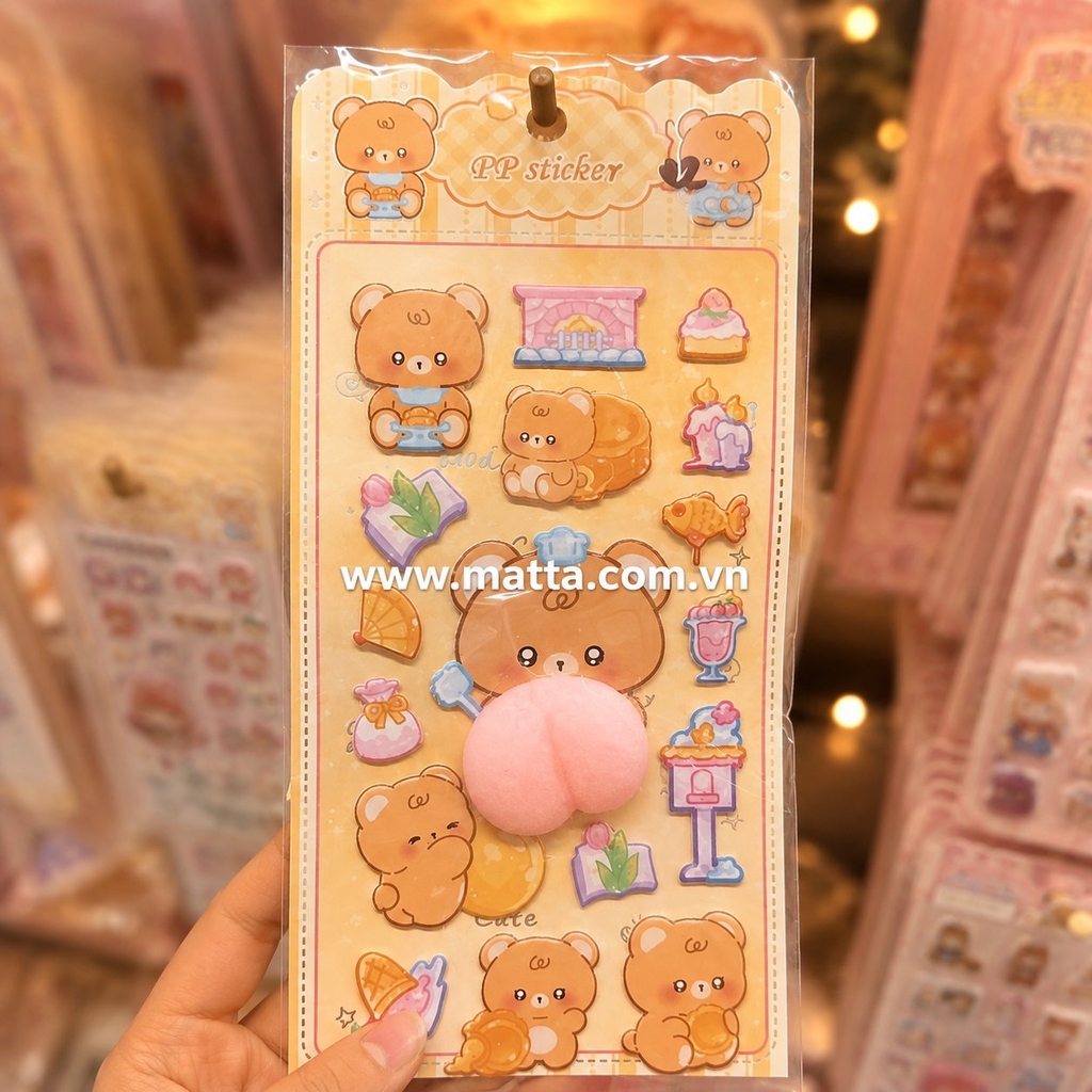 Sticker + bóp mềm mochi