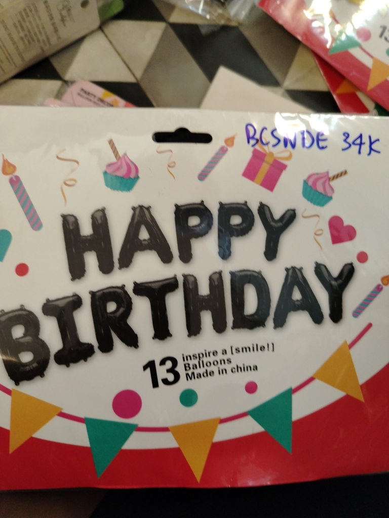 Chữ bong bóng sinh nhật HBPD