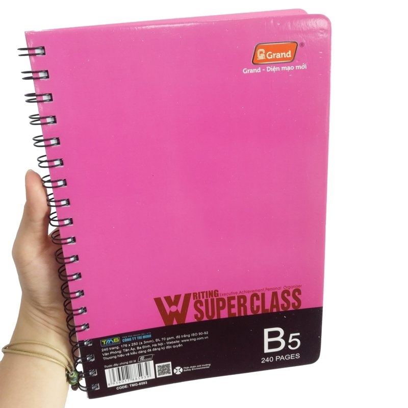 Sổ Lò xo bìa nhựa TMG