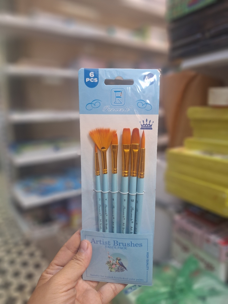 Vỉ cọ vẽ 6 cây