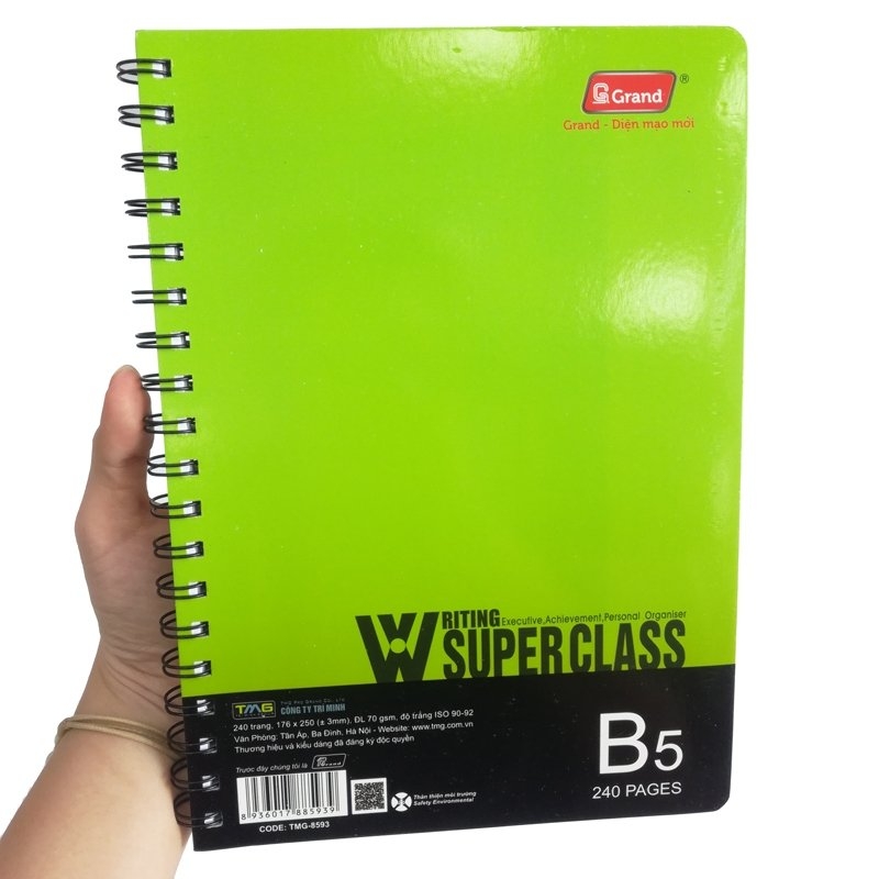 Sổ Lò xo bìa nhựa TMG