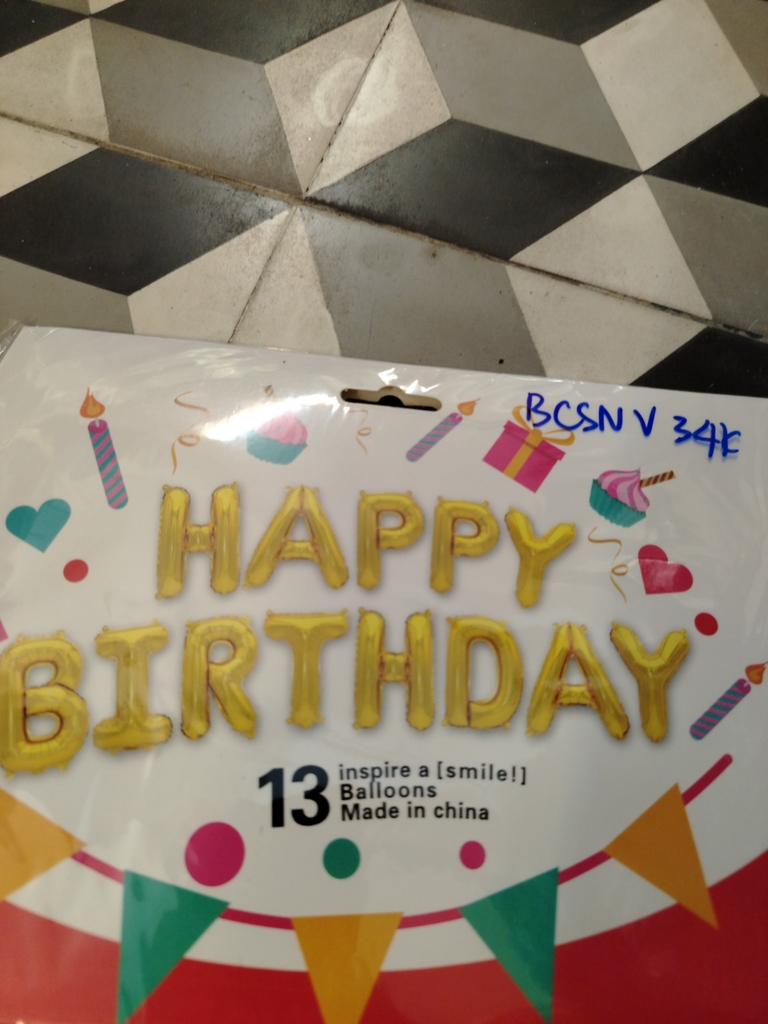 Chữ bong bóng sinh nhật HBPD