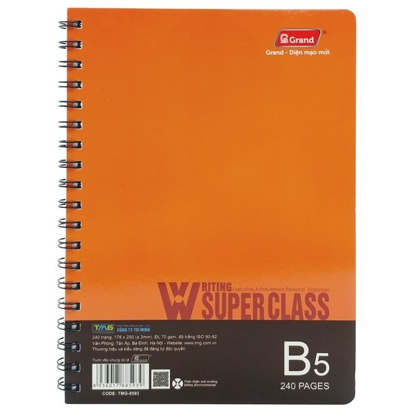 Sổ Lò xo bìa nhựa TMG