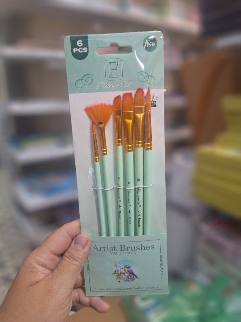 Vỉ cọ vẽ 6 cây