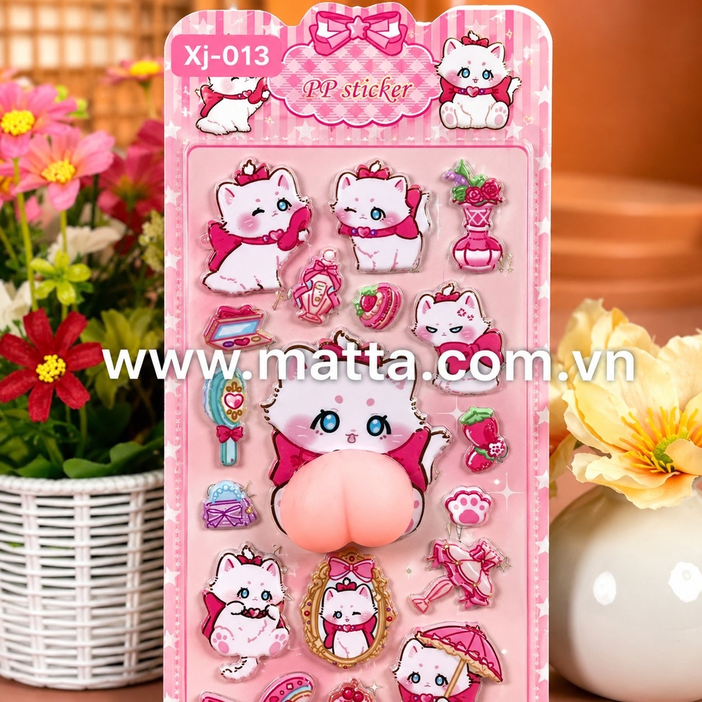Sticker + bóp mềm mochi