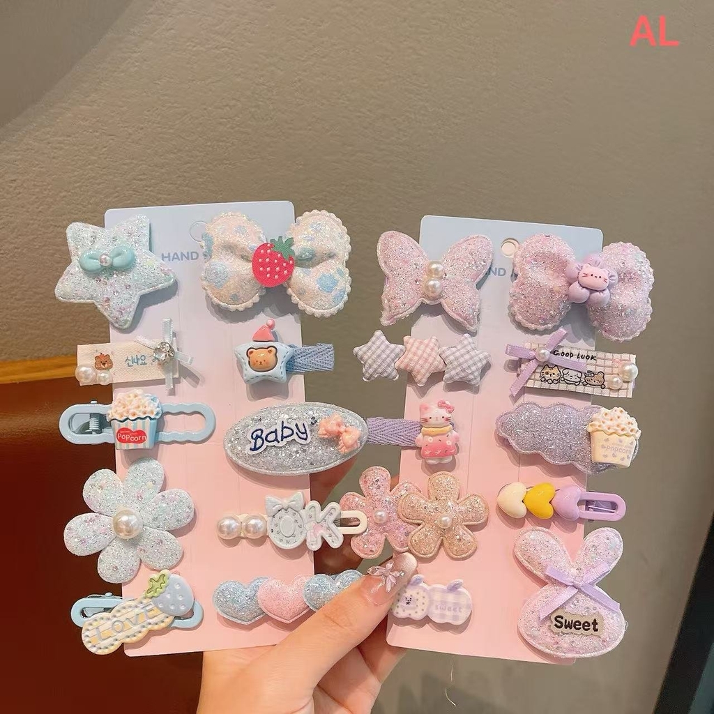 Set kẹp tóc vải baby